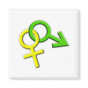 Connected Male and Female Symbols Magnet 008 by Sexuality Connected Male and Female Symbols Magnet 008