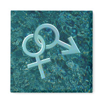 Connected Male and Female Symbols Magnet 025 by Sexuality Connected Male and Female Symbols Magnet 025