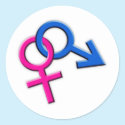 Connected Male and Female Symbols Stickers 002