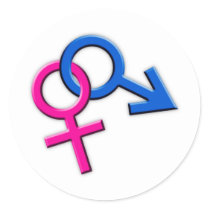 Connected Male and Female Symbols Stickers 002