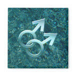 Connected Male Symbols Design Magnet 001