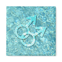 Connected Male Symbols Design Magnet 002 by Sexuality Connected Male Symbols Design Magnet 002