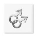 Connected Male Symbols Design Magnet 003