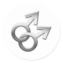 Connected Male Symbols Design Stickers 003 by Sexuality Connected Male Symbols Design Stickers 003