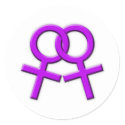 Connected Purple Female Symbols Stickers 02 by Sexuality Connected Purple Female Symbols Stickers 02