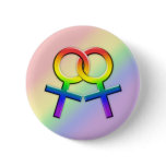 Connected Rainbow Female Symbols Button 01