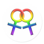 Connected Rainbow Female Symbols Stickers 03