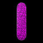 Connected Spots - Black on Magenta skateboards