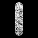 Connected Spots - Black on White skateboards