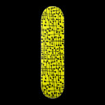 Connected Spots - Black on Yellow skateboards