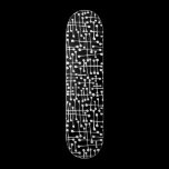 Connected Spots - White on Black skateboards