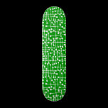 Connected Spots - White on Dk Green skateboards