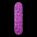Connected Spots - White on Purple skateboards
