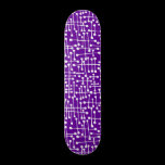 Connected Spots - White on Violet skateboards