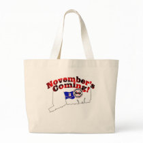 Connecticut Anti ObamaCare – November’s Coming! Canvas Bags
