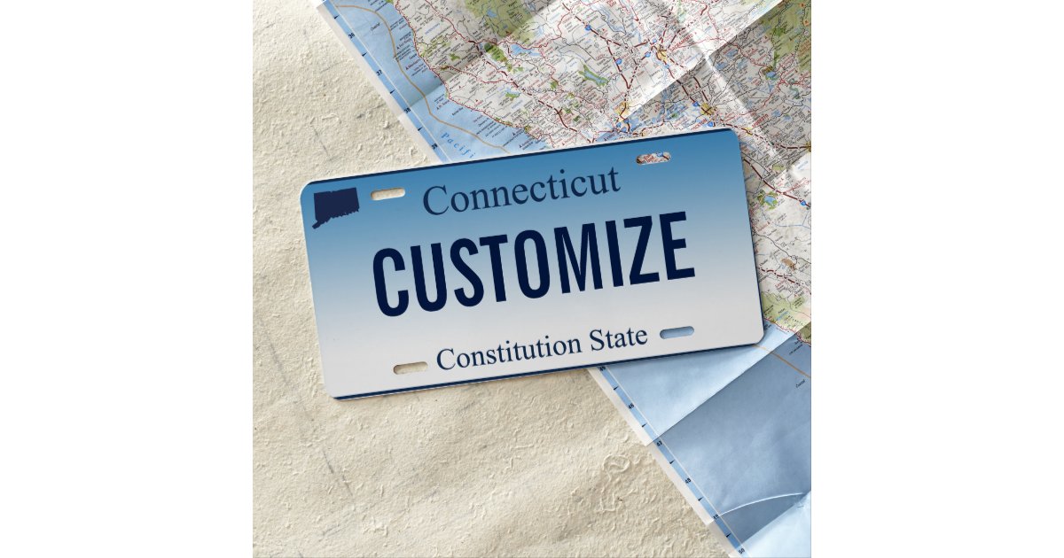 Connecticut Custom License Plate Zazzle