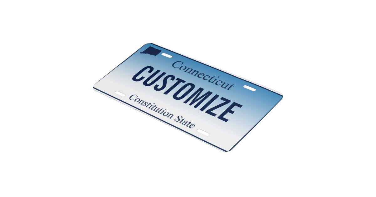 Connecticut Custom License Plate Zazzle