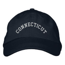 Connecticut Embroidered Basic Cap Navy Blue Baseball Cap
