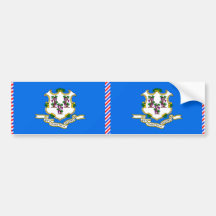 Connecticut Flag Bumper Sticker