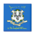 Connecticut Flag Magnet by deesbasenjis Connecticut Flag Magnet