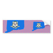 Connecticut Flag Map bumper stickers