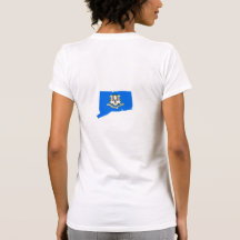 Connecticut Flag Map Tee Shirts