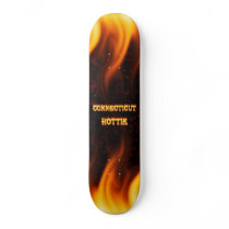 Connecticut Hottie fire red marble Skateboard.