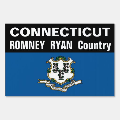 CONNECTICUT is Romney Ryan Country Sign