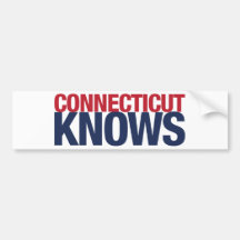 Connecticut Knows Bumper Stickers