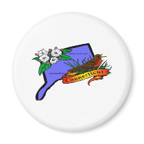 Connecticut magnets by GeographyTees Connecticut magnets
