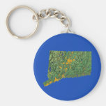 Connecticut Map Keychain
