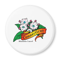 Connecticut Mountain Laurel magnets by GeographyTees Connecticut Mountain Laurel magnets