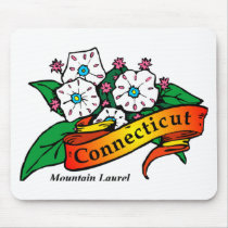 Connecticut Mountain Laurel mousepads by GeographyTees Connecticut Mountain Laurel mousepads