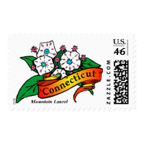 Connecticut Mountain Laurel postage by GeographyTees Connecticut Mountain Laurel postage