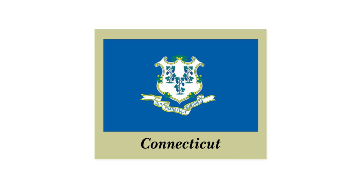 Connecticut State Flag Postcard | Zazzle