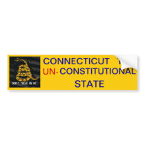 Connecticut The UN-Constitutional State Bumper Sticker