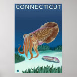 ConnecticutCuttlefish Scene Print