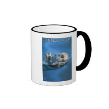 ConnecticutSea Otter Scene Coffee Mugs