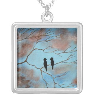 Connections Round Pendant Necklace Painting necklace