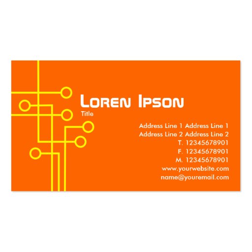 Connections - Yellow and Orange Business Cards (back side)