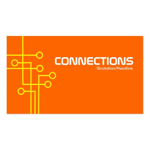 Connections - Yellow and Orange Business Cards (front side)