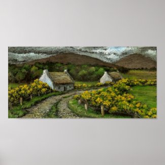 Connemara cottages print