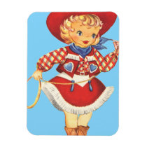 Connie Cowgirl Rectangular Magnet