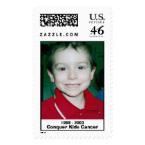 Conquer Kids Cancer postage by FriendsForSteven Conquer Kids Cancer postage