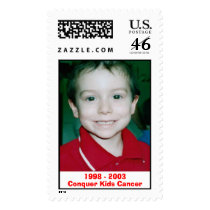 Conquer Kids Cancer postage by FriendsForSteven Conquer Kids Cancer postage