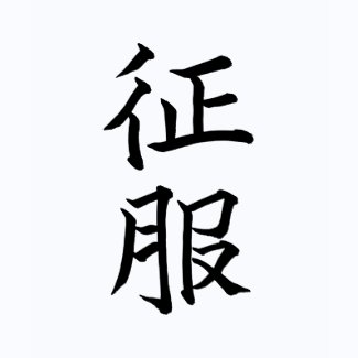 Conquest kanji T-Shirt; Kaisyo(The block style) shirt