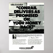 Conrail Delivers As Promised 1984 Poster