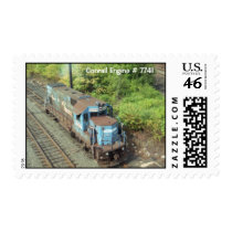 Conrail Engine 7741 at Pencoyd Penna stamps