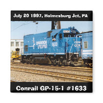 Conrail GP-15-1 #1633 at Holmesburg Jct. PA. magnets