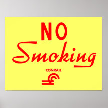 Conrail No Smoking Sign Posters